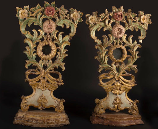 Pair of Brazilian altar pieces, 18th Century
