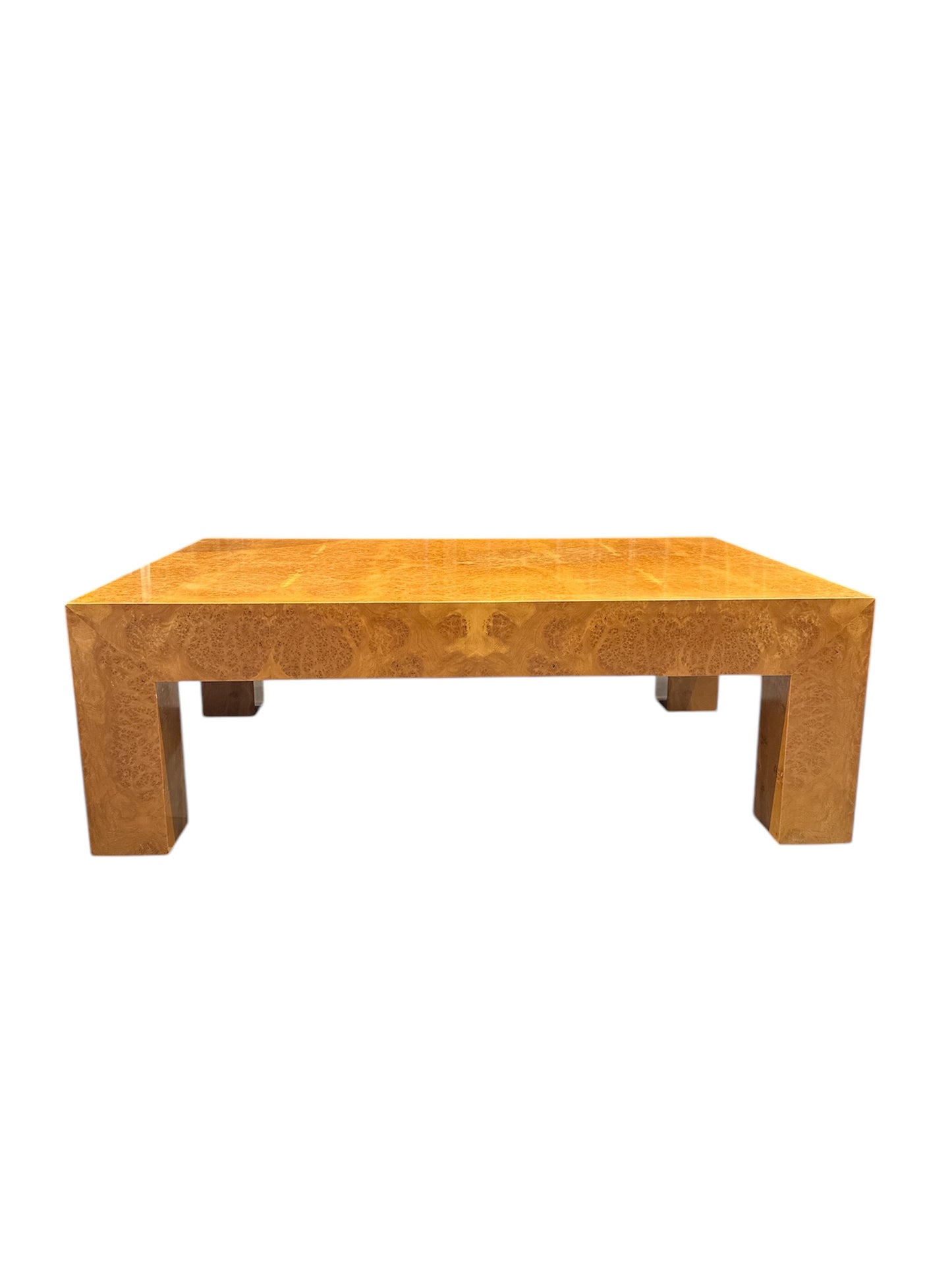 Mesa de centro em raiz, estilo Milo Baughman, anos 70