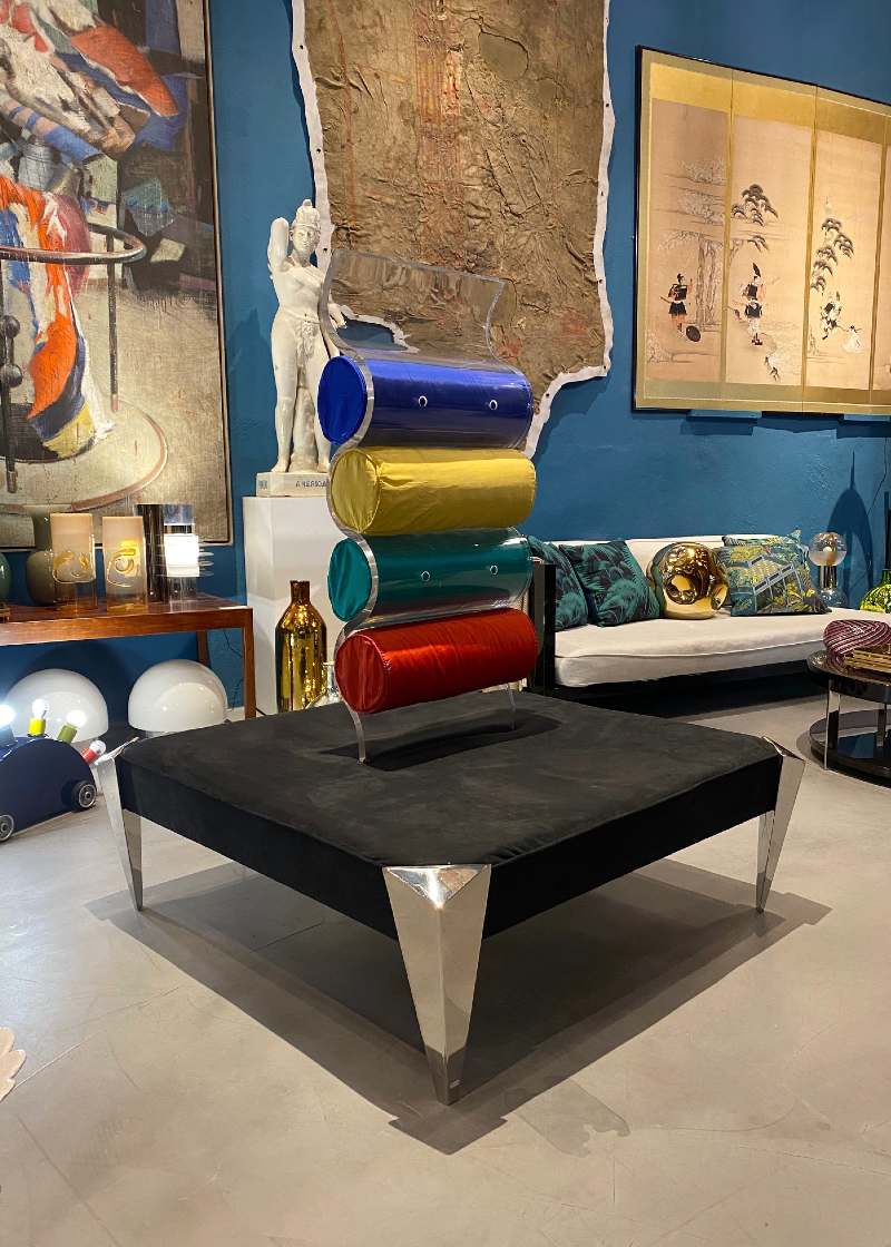 SOFÁ DUPLO EM VELUDO POR PIERRE PICOUD