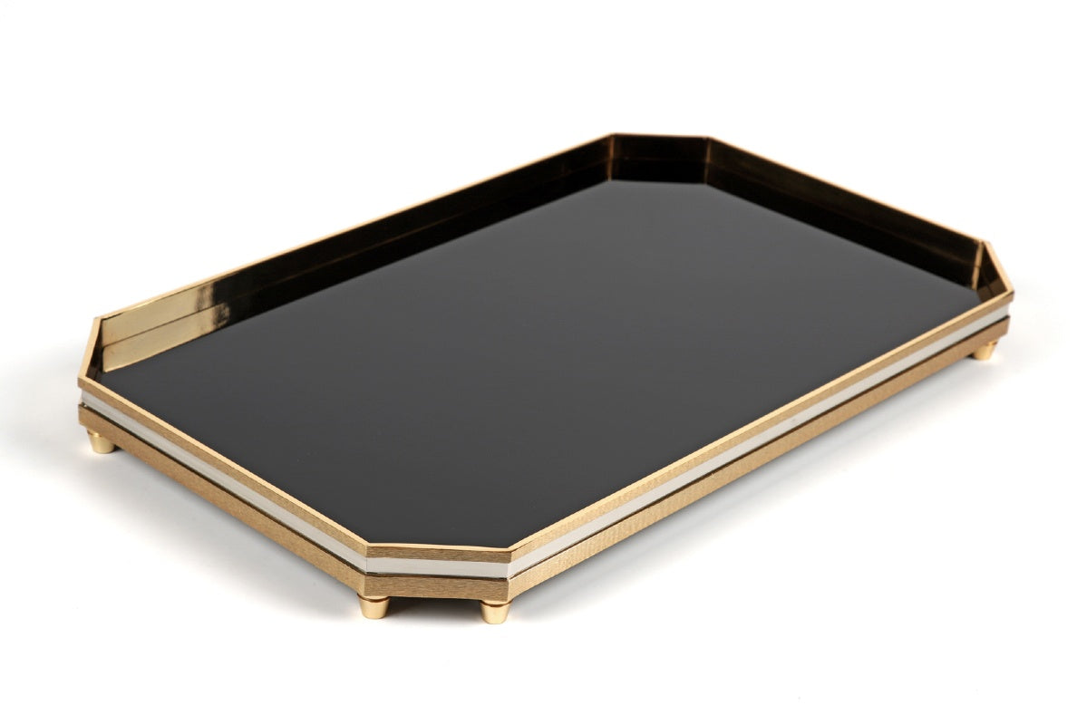 TABULEIRO EM BAQUELITE E LATÃO, ANOS 70