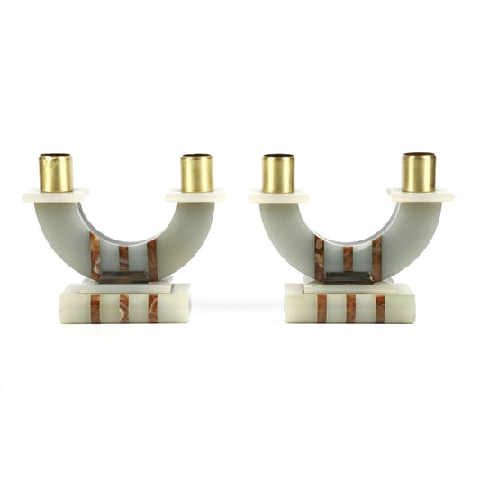 PAR DE CANDEEIROS DE MESA ART DECO