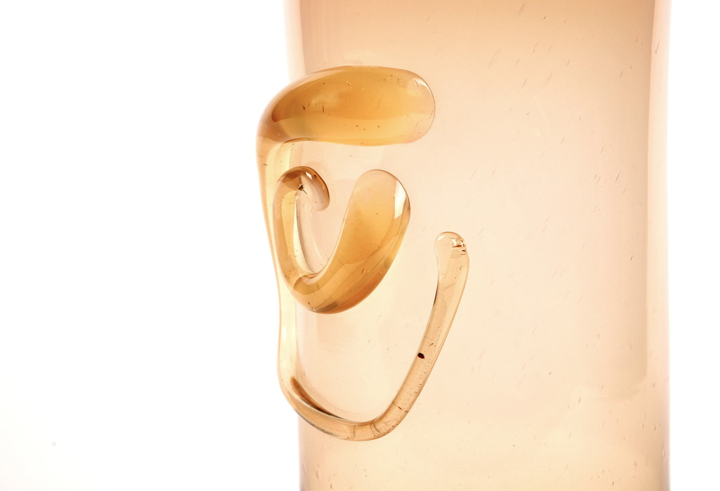 PAIR OF VASES IN SMOKED CARAMEL GLASS