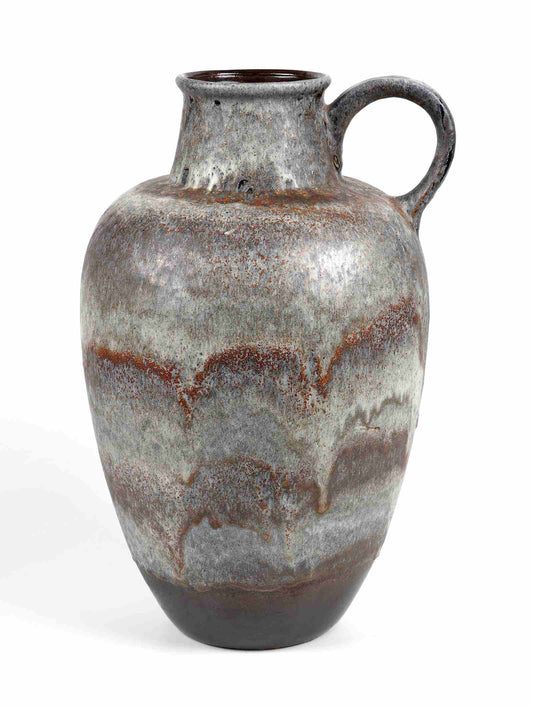 WEST GERMANY LARGE VASE IN FAT LAVA CERAMIC