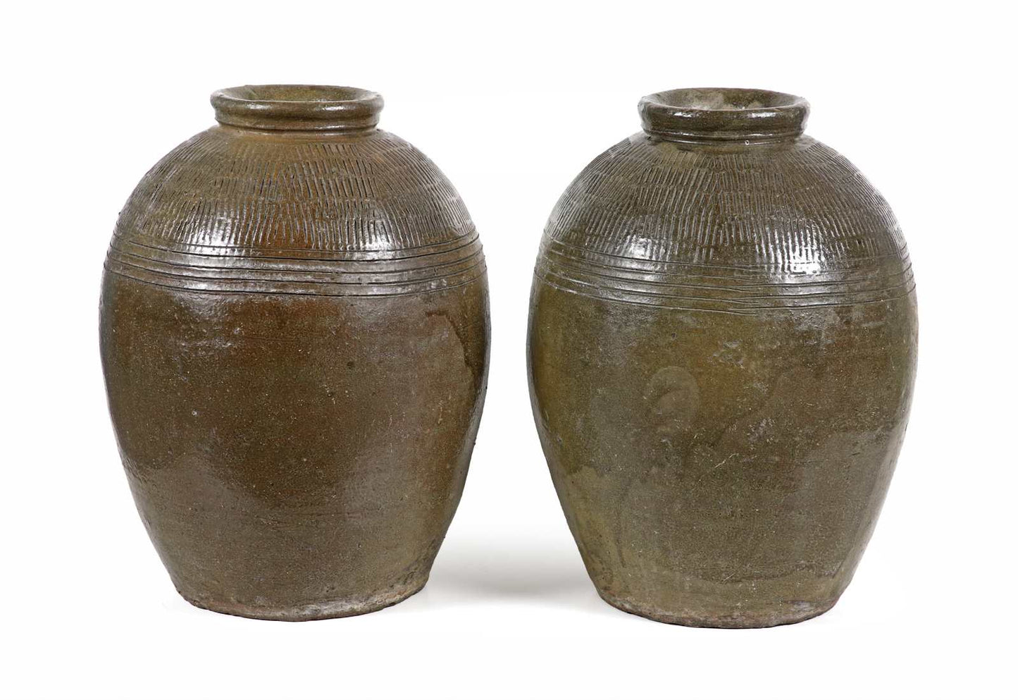 POTES CHINESES ANTIGOS EM CERÂMICA VIDRADA