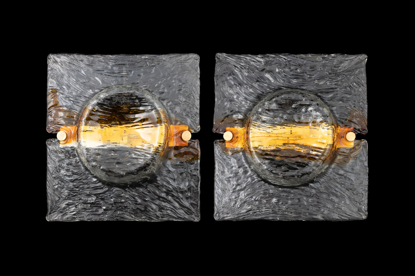 PAIR OF QUILT MODEL WALL LIGHTS BY TONI ZUCCHERI FOR VENINI