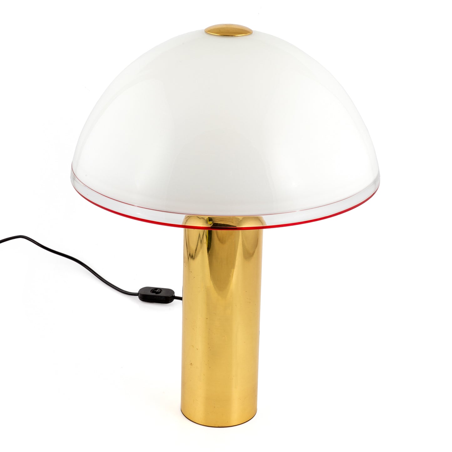 Candeeiro de mesa em latão e vidro de Murano, Itália, anos 70–8