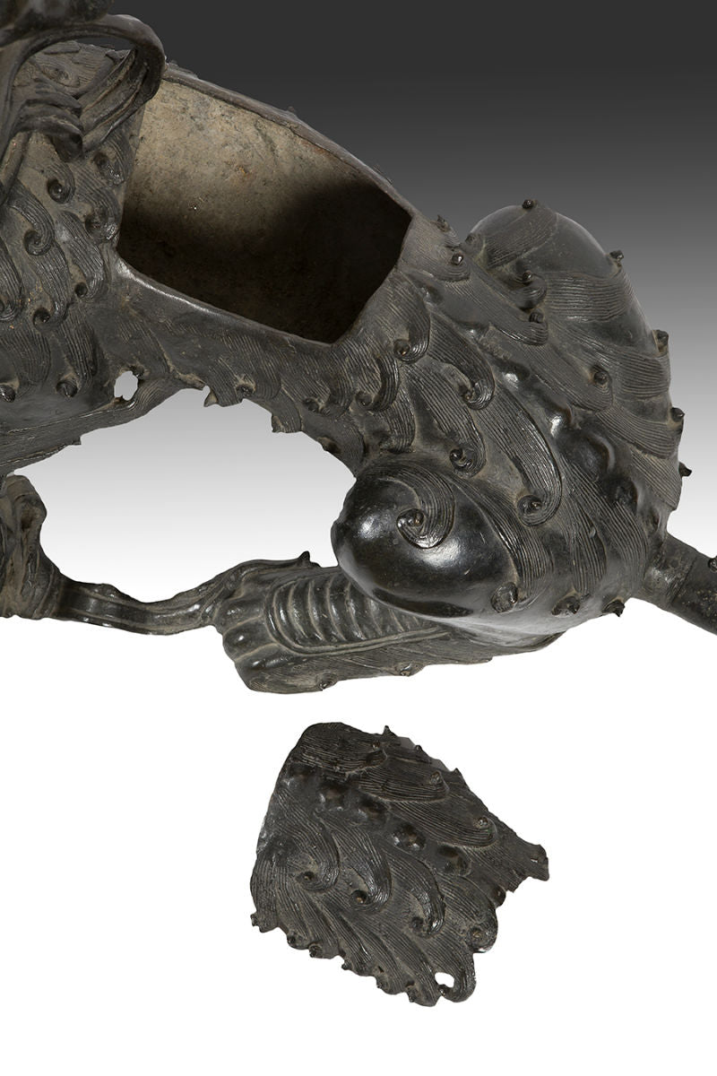 Leão de Foo chinês, queimador de incenso, Século XVIII