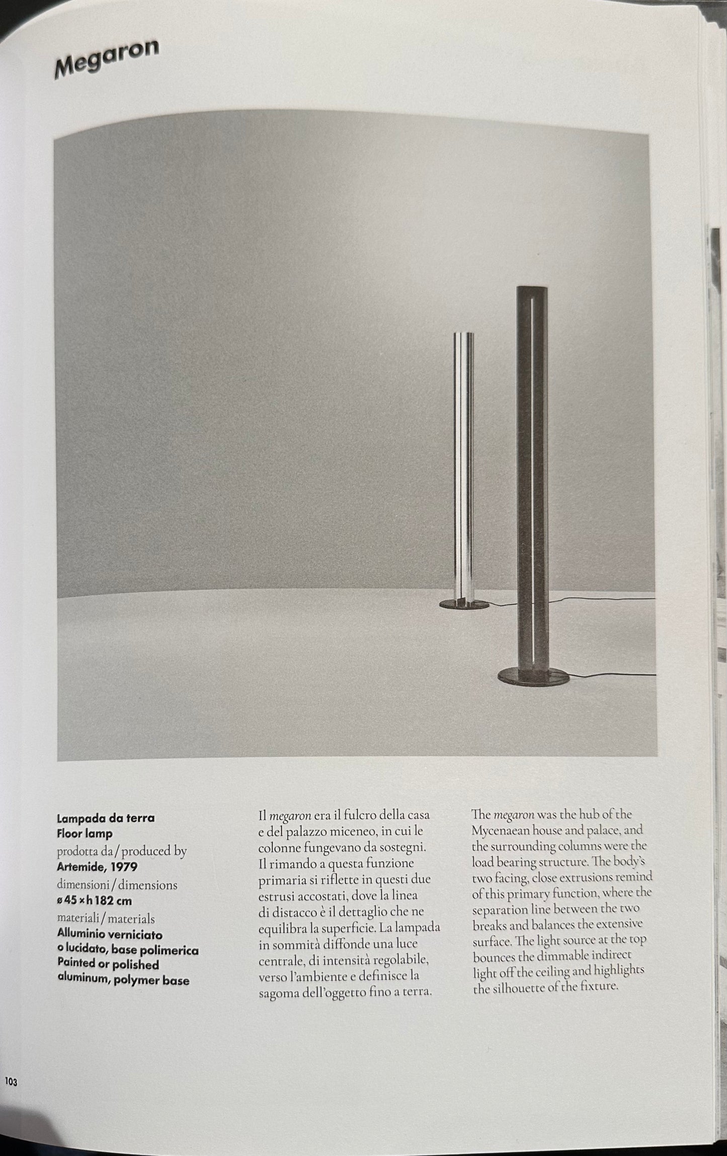 MEGARON FLOOR LAMP BY GIANFRANCO FRATTINI FOR ARTEMIDE