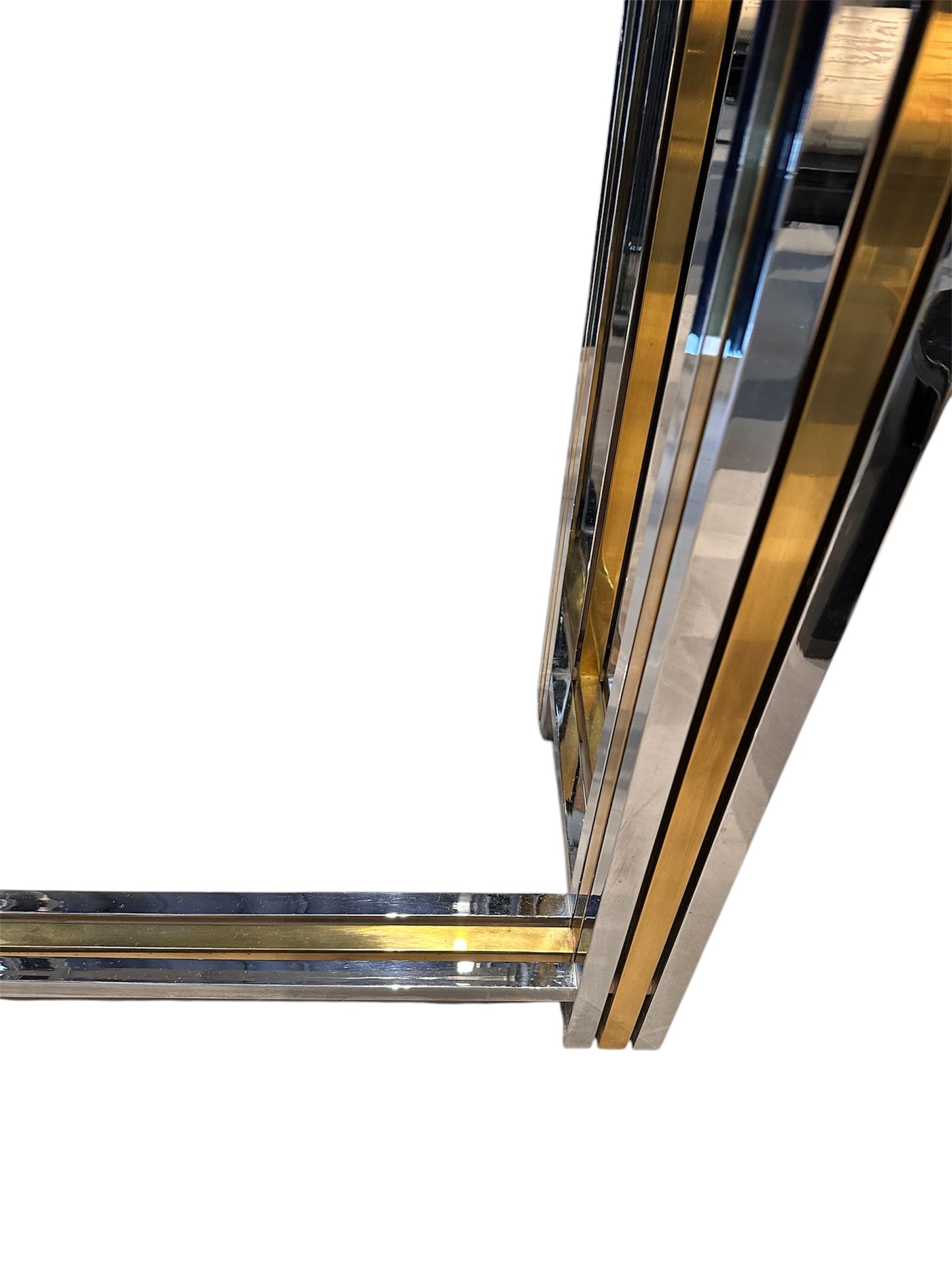 Consola italiana em latão e cromado.