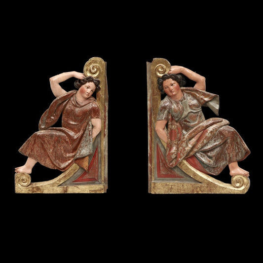 Pair of altar pieces, Spain, 17th century