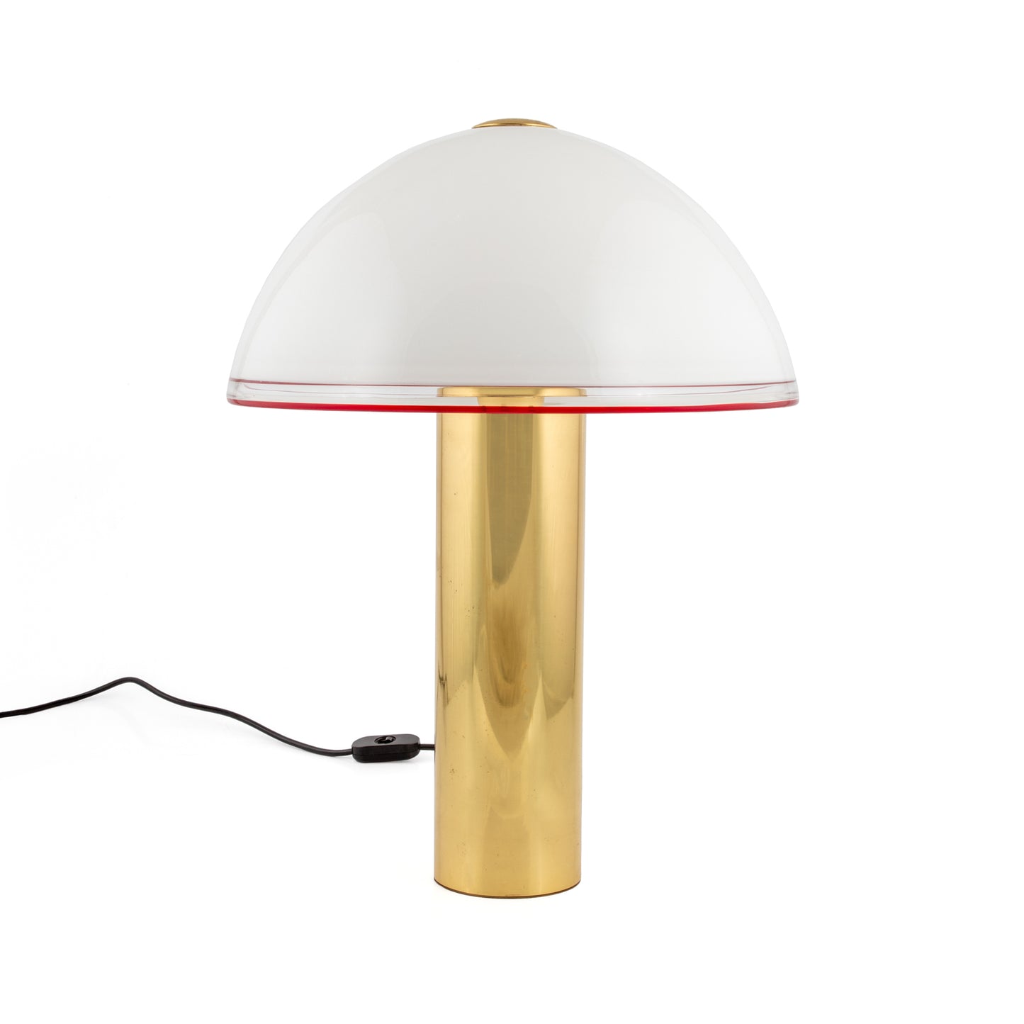 Candeeiro de mesa em latão e vidro de Murano, Itália, anos 70–8