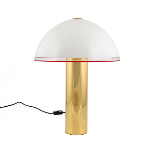 Candeeiro de mesa em latão e vidro de Murano, Itália, anos 70–8