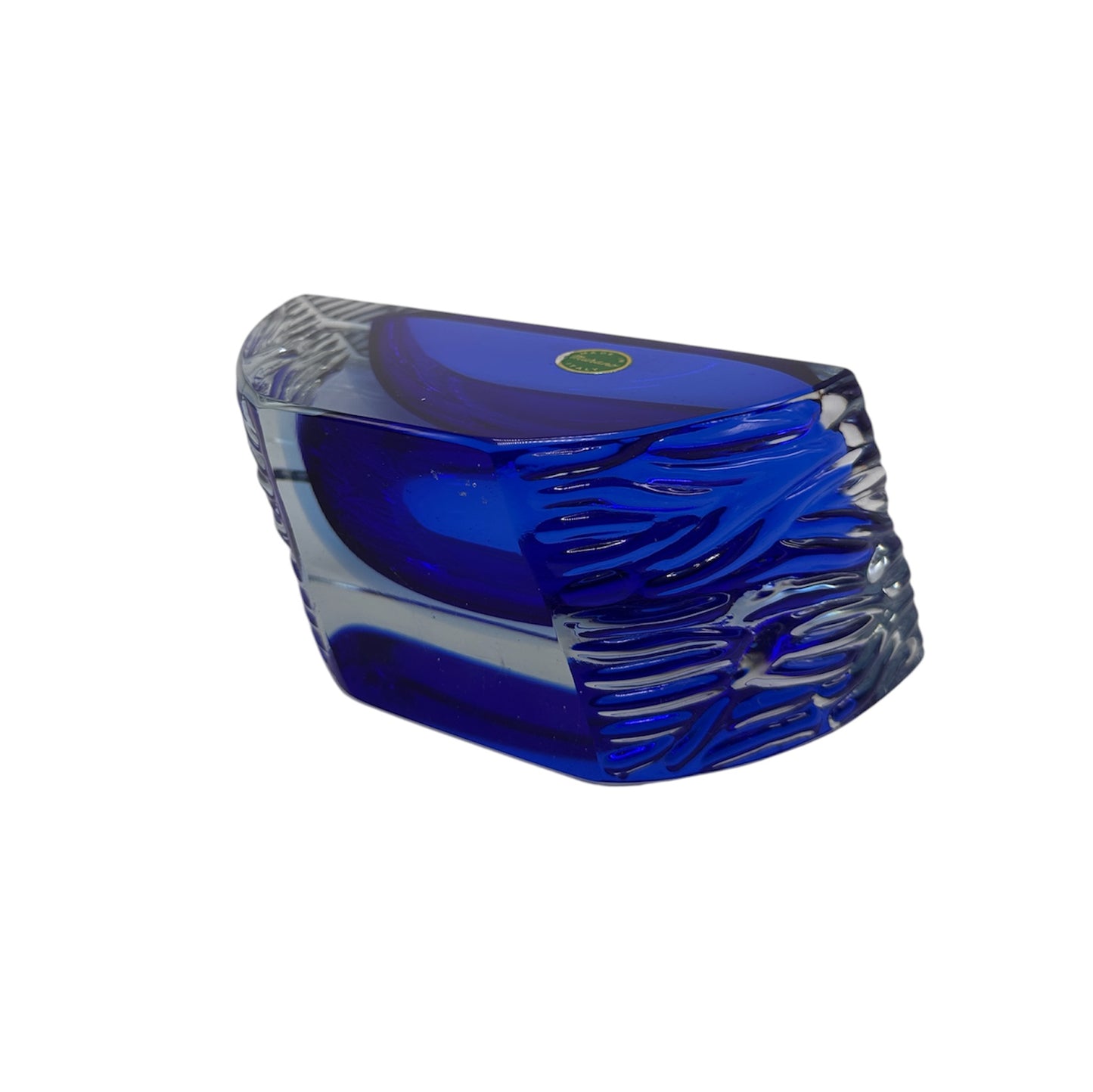 Objeto em Vidro Sommerso Azul de Murano, Itália, Anos 60