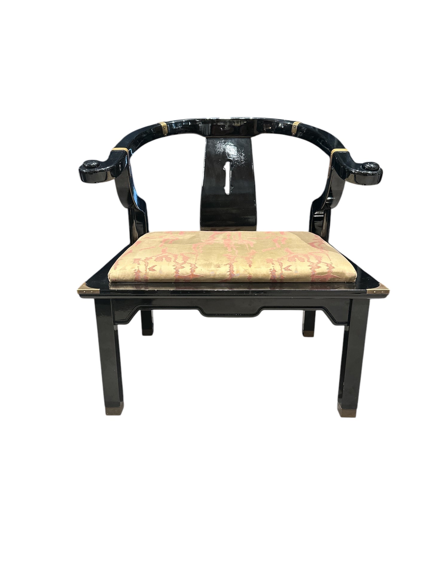 Par de cadeiras chinesas vintage estilo ferradura, anos 60