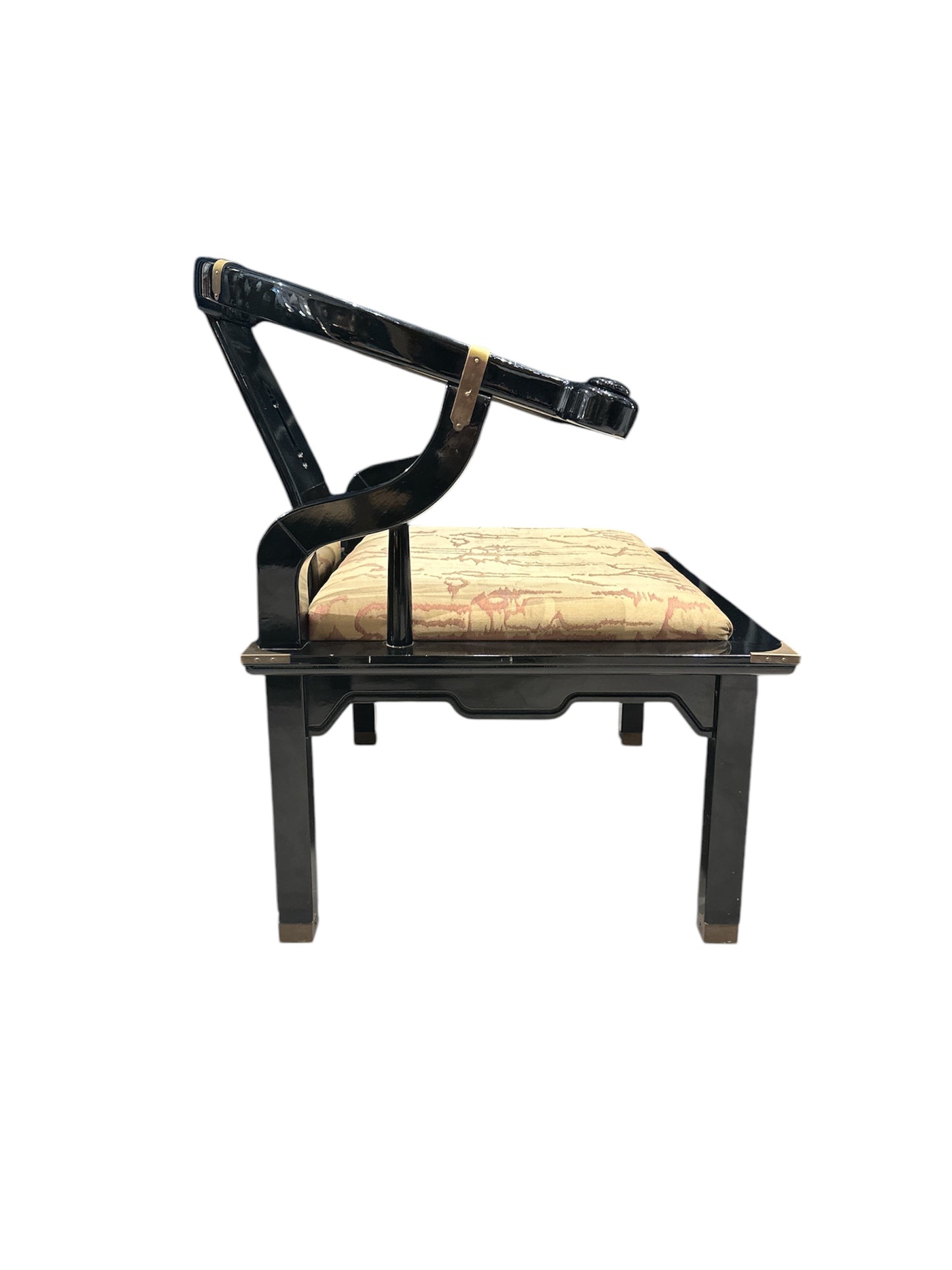 Par de cadeiras chinesas vintage estilo ferradura, anos 60