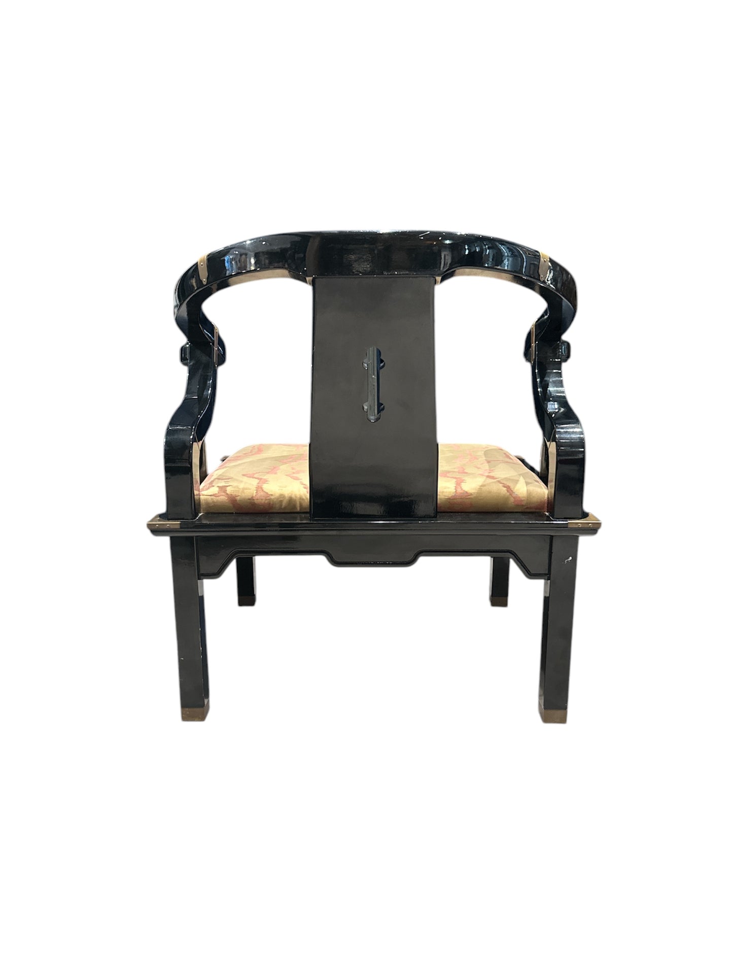 Par de cadeiras chinesas vintage estilo ferradura, anos 60