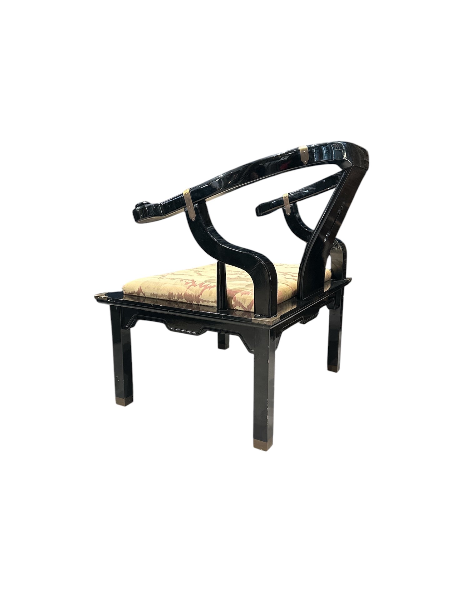 Par de cadeiras chinesas vintage estilo ferradura, anos 60