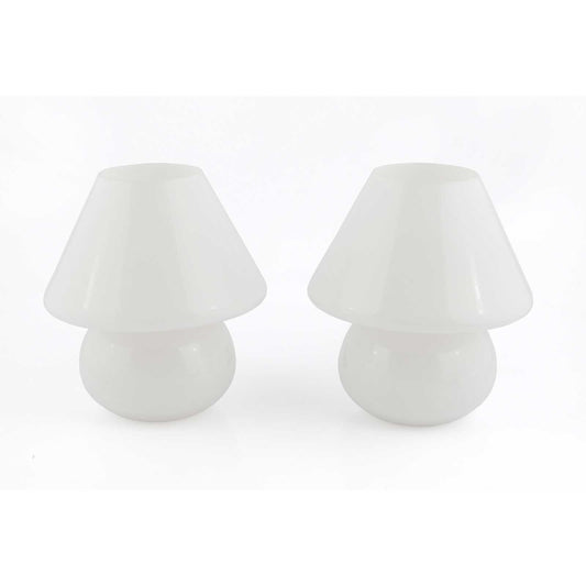 PAREJA DE LÁMPARAS DE MESA DE MURANO