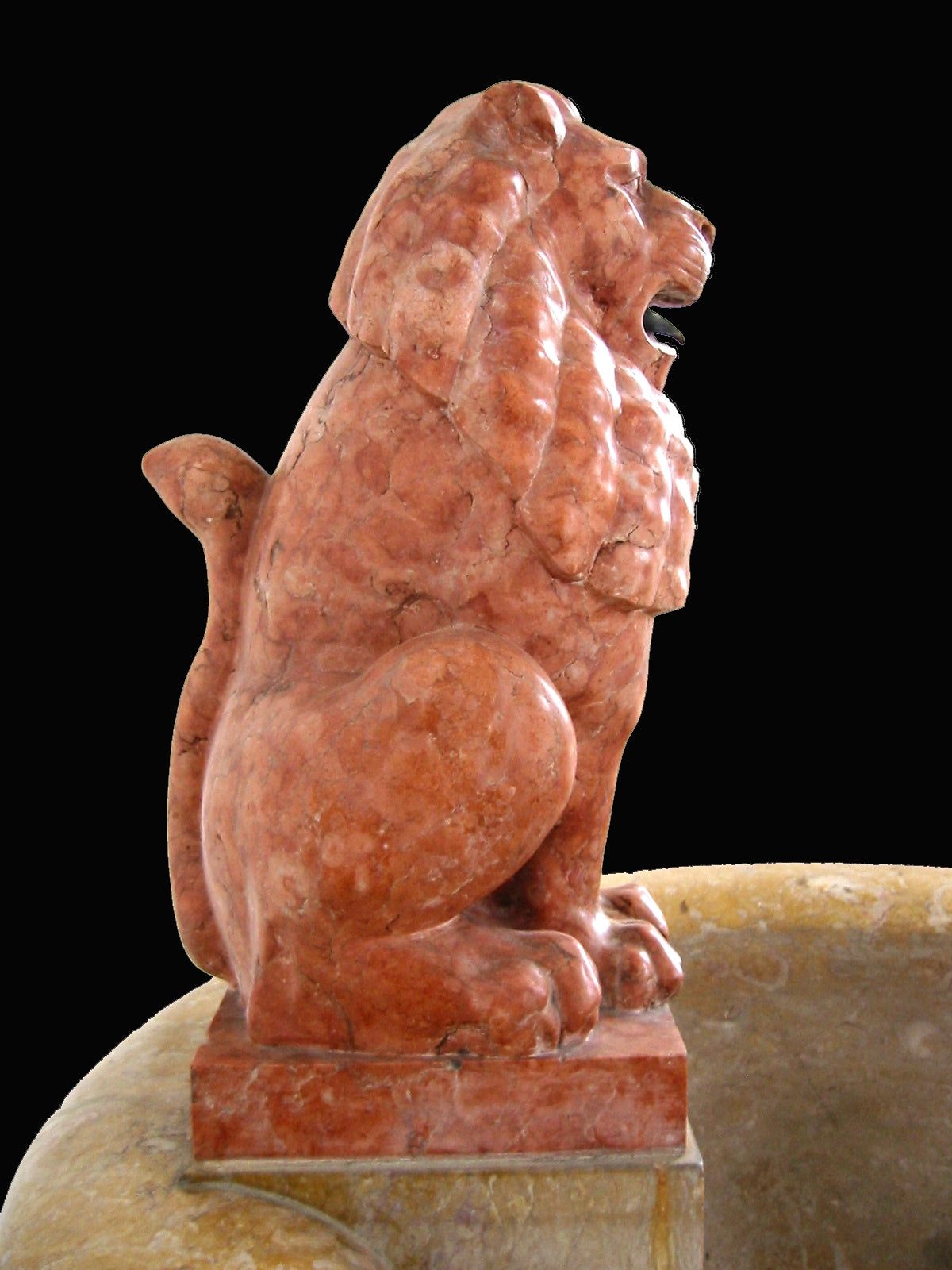 Fountain with lion. Sintra palace.