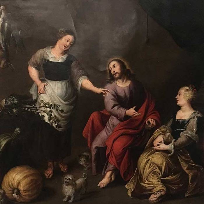 Jesus Marta e Maria por Gerard de la Vallée