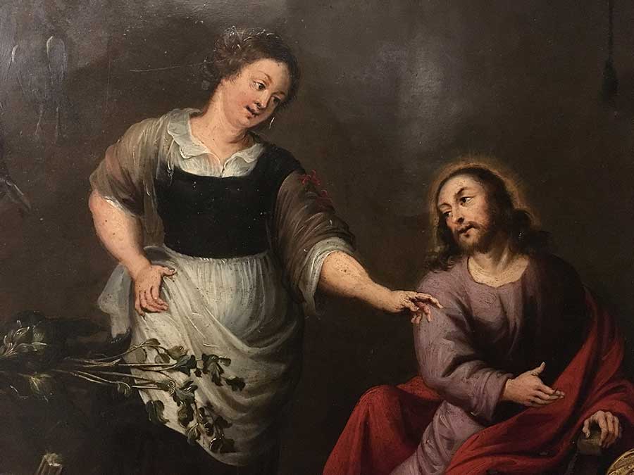 Jesus Martha and Mary by Gerard de la Vallée. 17th Century