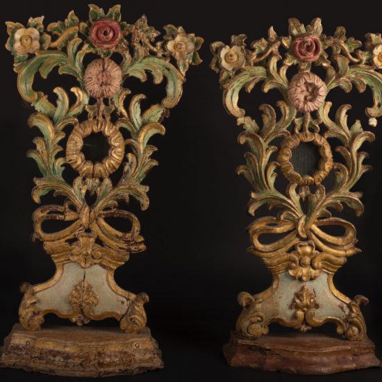 Pair of Brazilian altar pieces, 18th Century