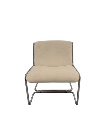 Italian Chrome Cantilever Chair, 1970s–80s