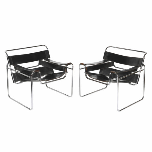 PAR DE POLTRONAS NO MODELO WASSILY DE MARCEL BREUER