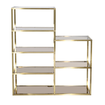 ITALIAN SHELVING UNIT IN BRASS, 1970S