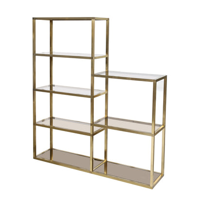 ITALIAN SHELVING UNIT IN BRASS, 1970S