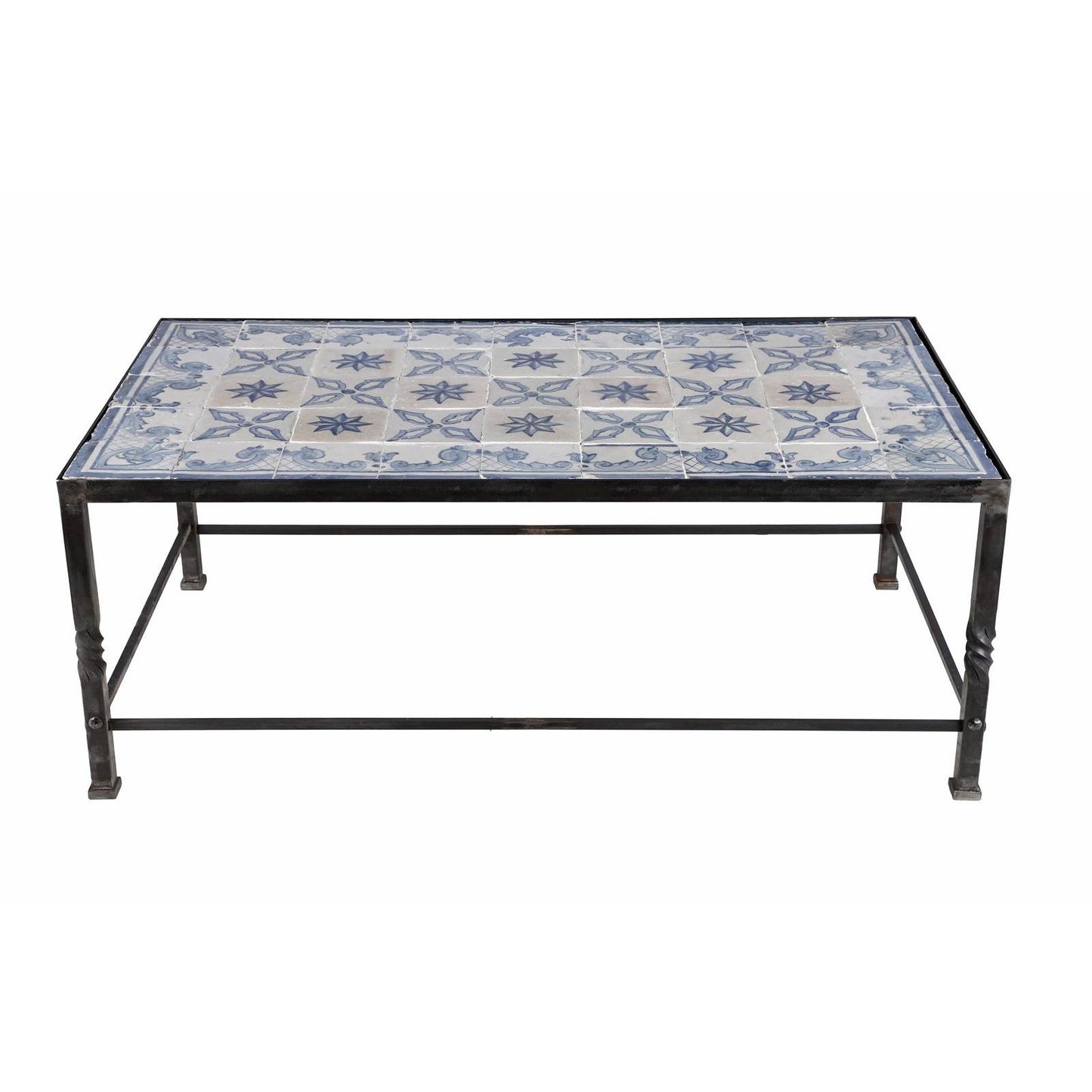 MESA CON AZULEJOS PORTUGUESES ANTIGUOS