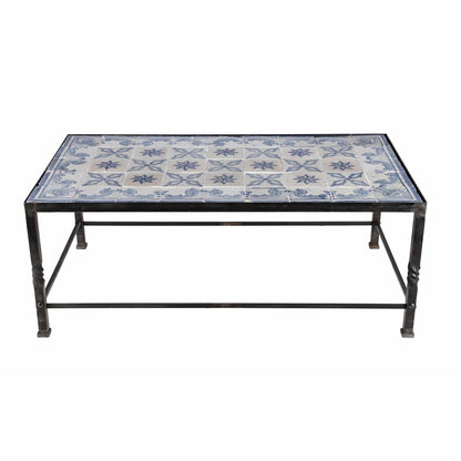 MESA CON AZULEJOS PORTUGUESES ANTIGUOS