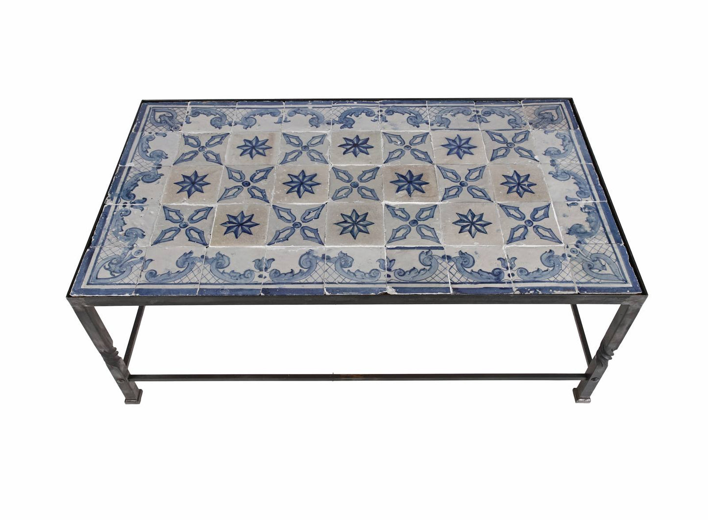 MESA CON AZULEJOS PORTUGUESES ANTIGUOS