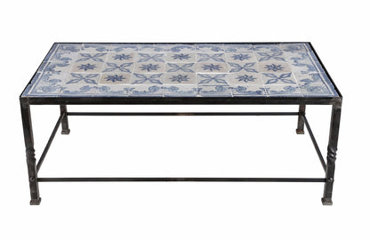 MESA CON AZULEJOS PORTUGUESES ANTIGUOS