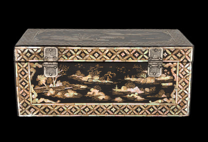 Caixa Lacada Ornamentada, Japão, Período Edo