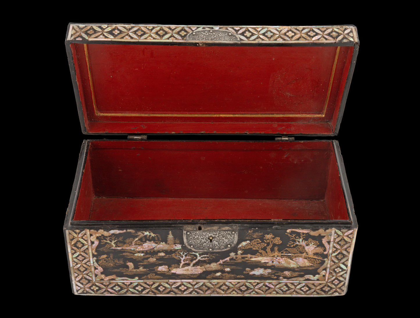 Caixa Lacada Ornamentada, Japão, Período Edo