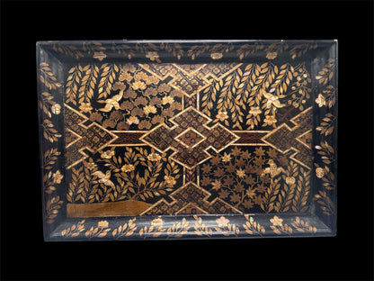 Japanese tray with namban decoration, Edo period