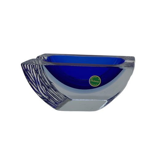 Murano Blue Sommerso Glass Sculptural Object, Italy, 1960s
