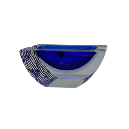 Objeto em Vidro Sommerso Azul de Murano, Itália, Anos 60