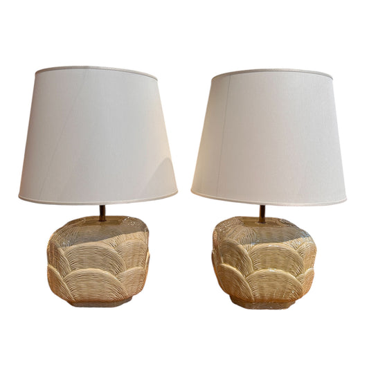 Pair of Ceramic Table Lamps, Costa for Tommaso Barbi, Italy, 1970s
