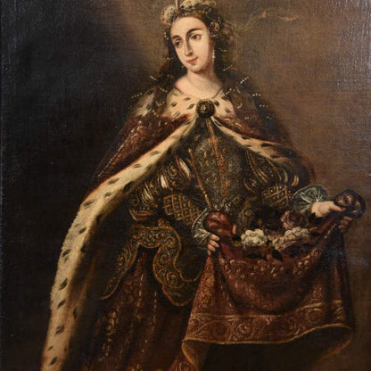 Painting depicting Saint Isabel Queen of Portugal