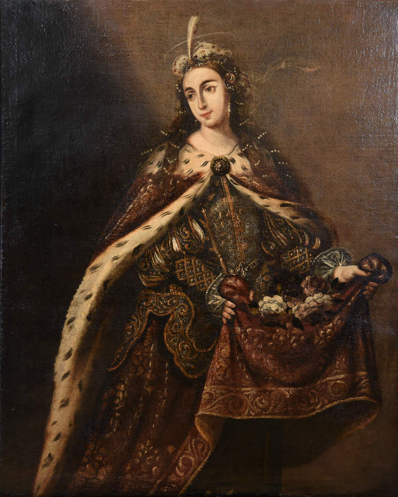 Painting depicting Saint Isabel Queen of Portugal