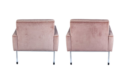 PAIR OF ARMCHAIRS IN THE STYLE OF GEORGE NELSON FOR HERMAN MILLER