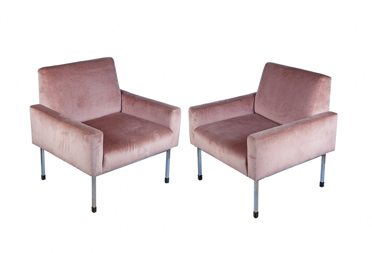 PAIR OF ARMCHAIRS IN THE STYLE OF GEORGE NELSON FOR HERMAN MILLER