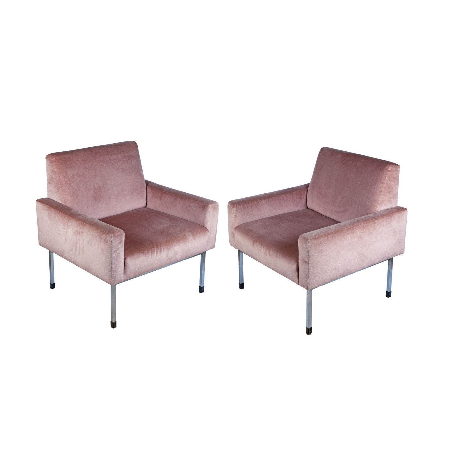 PAIR OF ARMCHAIRS IN THE STYLE OF GEORGE NELSON FOR HERMAN MILLER