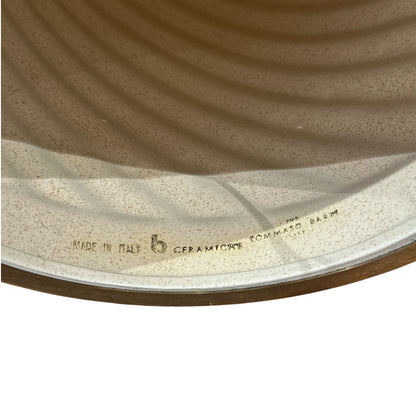 Candeeiro de mesa em cerâmica em tom creme por Tommaso Barbi, Itália, anos 70
