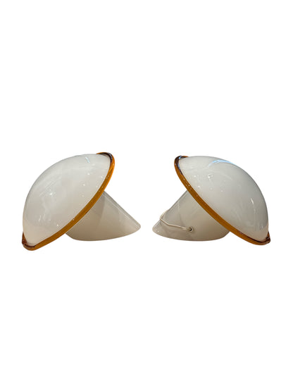 Pair of Vasetto model table lamps by Vistosi, Italy, 1970s
